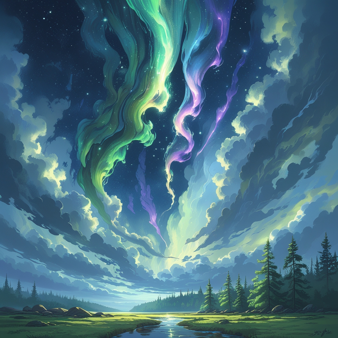 Aurora Canopy Domain - The Dreamlit Realm