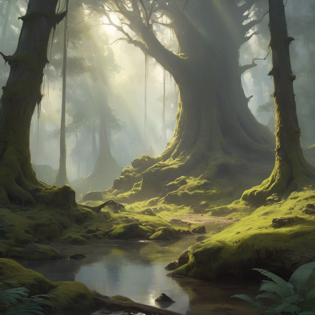 Magical forest glade